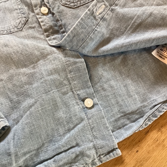 2/$20 Marks & Spencer light denim western style button down, 3T, EUC - Picture 4 of 5